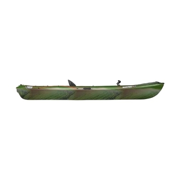 Pelican - Basscreek 100XP Fishing Kayak - Sit-On-Top Kayak - Lightweight one Person Kayak - 10 ft,Olive Camo