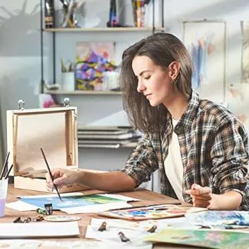 ARTEZA Gouache Paint, Set of 12 Earth Tones, 0.4 fl oz (12 mL) Tubes, Opaque Paint Set for Canvas and Paper