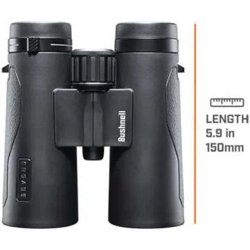 Bushnell Engage X 10x42mm Binoculars, IPX7 Waterproof and Lightweight Binoculars for Hunting, Travel, and Camping in Black