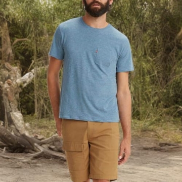 Levi's Men's Classic Pocket Tee in Indigo Wash Heather