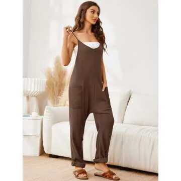 Stylish Glamaker Women's Waffle Knit Baggy Jumpsuit
