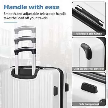 Coolife Luggage Expandable 5 Piece Sets PC+ABS Spinner Suitcase 20 inch 24 inch 28 inch (wine wind new)