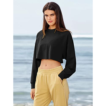 Buy LASLULU Long Sleeve Crop Top for Women - Stylish & Comfortable