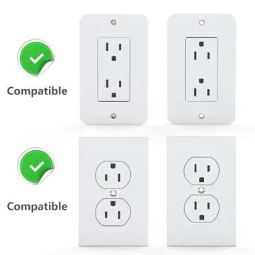 WALI Outlet Shelf Wall Holder, Fit for Duplex GFCI Decorative Outlet Shell A Space Saving for Smart Home, Speaker Mounts up to 20lbs with Cable Management (OSH001-W), White