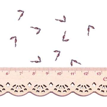 PH PandaHall 600pcs 6 Color Iron Bead Tips Knot Covers 8x4mm Metal Open Clamshell Fold-Over Bead Tips Knot Covers End Caps for Jewelry Making, Nickel Free