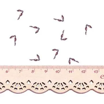 PH PandaHall 600pcs 6 Color Iron Bead Tips Knot Covers 8x4mm Metal Open Clamshell Fold-Over Bead Tips Knot Covers End Caps for Jewelry Making, Nickel Free