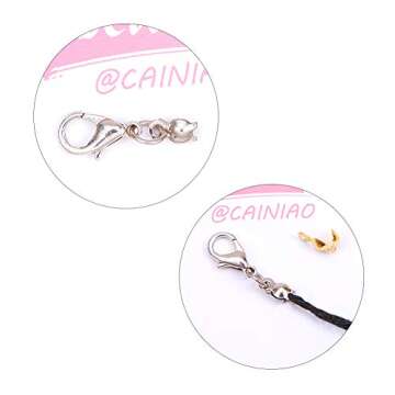 PH PandaHall 600pcs 6 Color Iron Bead Tips Knot Covers 8x4mm Metal Open Clamshell Fold-Over Bead Tips Knot Covers End Caps for Jewelry Making, Nickel Free