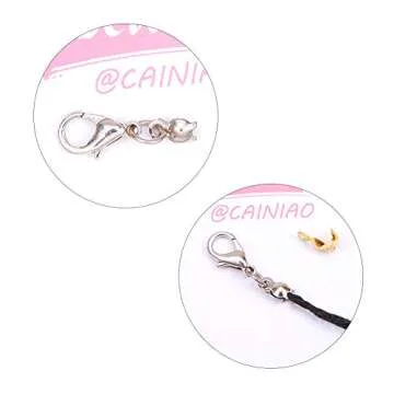 PH PandaHall 600pcs 6 Color Iron Bead Tips Knot Covers 8x4mm Metal Open Clamshell Fold-Over Bead Tips Knot Covers End Caps for Jewelry Making, Nickel Free