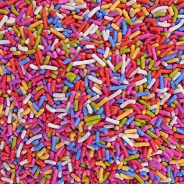 Vegan Bulk Rainbow Sprinkles - Naturally Colored Jimmies | 14 Oz