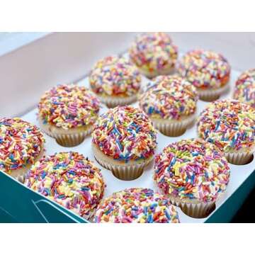 Vegan Bulk Rainbow Sprinkles - Naturally Colored Jimmies | 14 Oz