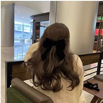 Chic Black Velvet Bow Hair Clips | Alligator Clips for Stylish Women