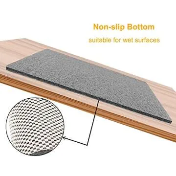 Leotruny PVC Loofah Bathtub Mats Non Slip Shower Mat for Bathroom Wet Area Quick Drying (40''x16'', C01-Dark Grey)