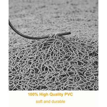 Leotruny PVC Loofah Bathtub Mats Non Slip Shower Mat for Bathroom Wet Area Quick Drying (40''x16'', C01-Dark Grey)