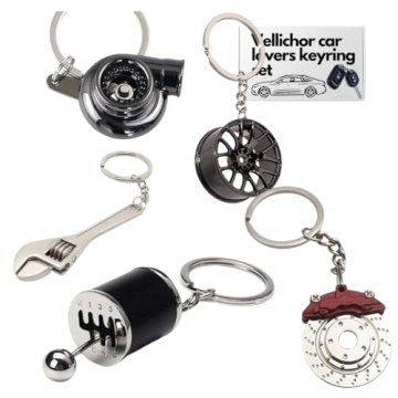 5pc Car Lovers Key Chain Set - Unique Automotive Gift for Enthusiasts