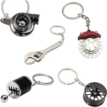 5pc Car Themed Keychains - Ideal Automotive Enthusiast Gift