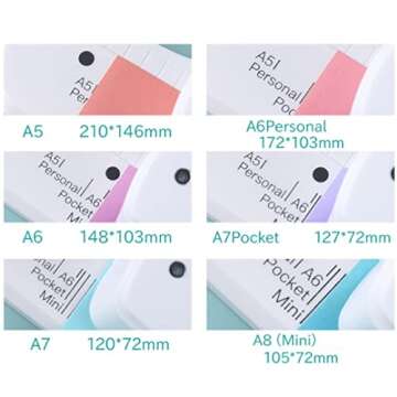 Cute Mini 3 Hole Punch Organizer 4mm Hole Diameter, 19mm Hole Space, for Loose-Leaf Notebooks Effortlessly Organize - A5/A6/A7/A8, A7-Pocket/A6-Peronal/A8-Mini, Perfect for Scrapbooking!