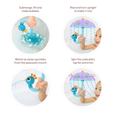 Yookidoo PeaCock Bath Toy for Toddlers - Fun & Safe