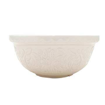 Mason Cash In the Forest S12 (4.25 Qt) Embossed Mixing Bowl | Fox (Cream)