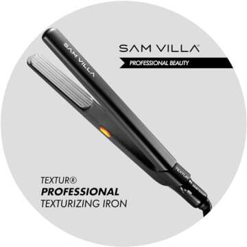 Sam Villa TEXTUR Professional Texturizing Hair Crimper Hair Iron With Precision Heat Control , 1 Count (Pack of 1)