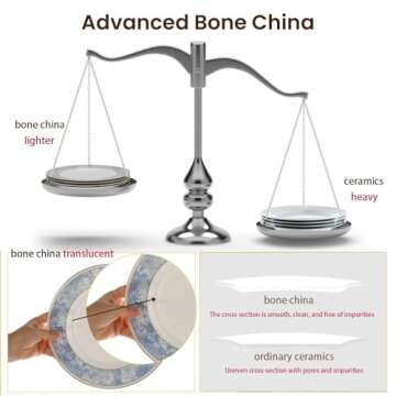 Wpslnwo Fine Bone China Dinner Plates Sets,4 Pcs 10.5 inch Electrooptic Pattern Plate Gilt Edged High Grade Dinnerware Sets For 4 People Suitable for Dining Party or Gift,Comes with Gift Box