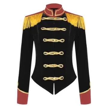 Moggemol Women's Circus Ringmaster Tassel Jacket Coat