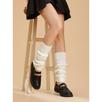 COZYEASE Women's Cable Knit Leg Warmers for Winter Style