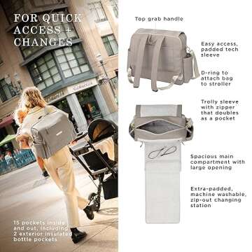 Petunia Pickle Bottom Boxy Backpack Deluxe: Stylish, Spacious & Functional Diaper Bag for Modern Par...