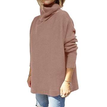 Stylish EFAN Women's Oversized Turtleneck Sweater