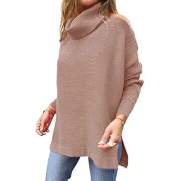 Stylish EFAN Women's Oversized Turtleneck Sweater