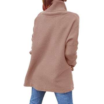 Stylish EFAN Women's Oversized Turtleneck Sweater