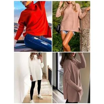 Stylish EFAN Women's Oversized Turtleneck Sweater