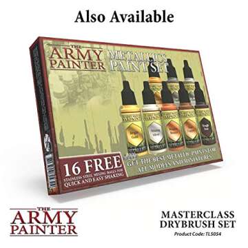 The Army Painter Masterclass: Drybrush Set - Hobby Detail Paint Brush Set - Acrylic Paint Brushes in 3 Sizes for Advanced & Professional Art for Tabletop & Wargames Miniature Watercolor Oil Painting