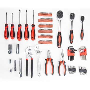 CARTMAN 205 Piece Ratchet Wrench Tool Set - Ultimate DIY Kit