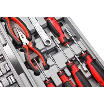 CARTMAN 205 Piece Ratchet Wrench Tool Set - Ultimate DIY Kit