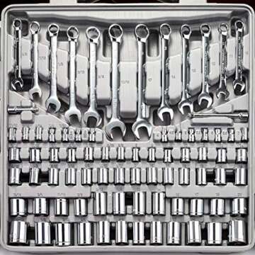 CARTMAN 205 Piece Ratchet Wrench Tool Set - Ultimate DIY Kit