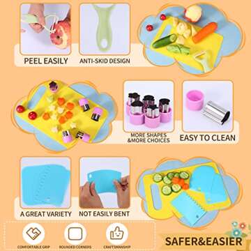 Arme 20 Pieces Wooden Kids Knife Set， Kids Safe Knifes For Cooking，Kids Kitchen Knives For Parent-Child Games&Exercise Hands-On Ability&Gifts