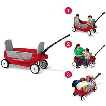 Radio Flyer Grandstand 3-in-1 Wagon, Red