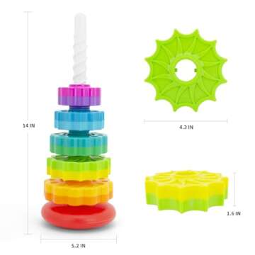 BYFWH Baby Spin Stack Toy,Premium Stacking Toy for Kids,Baby Spinning Toy,Stacking Toy for Babies an...
