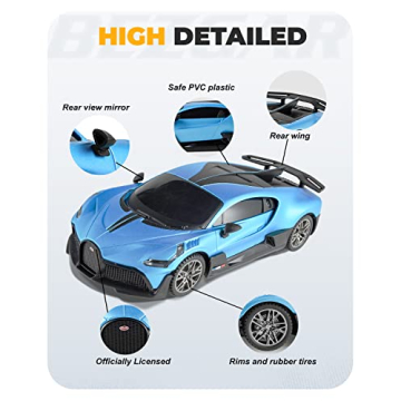 BEZGAR Bugatti Remote Control Car for Boys 8-12