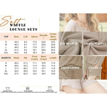 Cozy Ekouaer Waffle Knit Pajama Set for Women