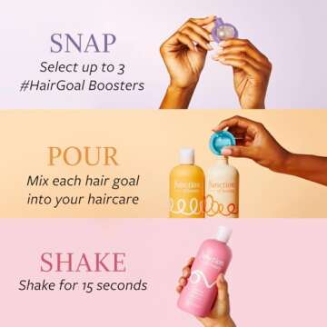 Function of Beauty Curly Hair Shampoo + Conditioner (11 oz Each) + Curl Definition, Anti-Frizz & Lengthen #HairGoal Boosters Set - Sulfate-Free - Define, Shape and Moisturize Natural Curls