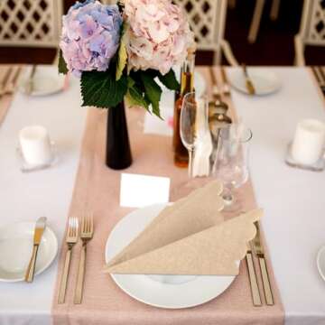 Fuutreo 100 Pcs Scalloped Cocktail Napkins Thick Paper Disposable Party Napkins Beverage Tissue for Wedding Dinner Birthday Supplies, 5 x 5 Inches(Light Orange)