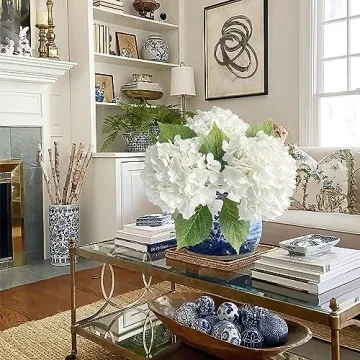 Lifelike JINWOE White Hydrangea Flowers for All Occasions