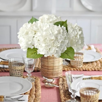 Lifelike JINWOE White Hydrangea Flowers for All Occasions