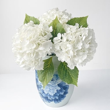 Lifelike JINWOE White Hydrangea Flowers for All Occasions