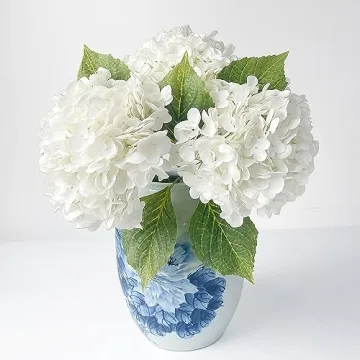 Lifelike JINWOE White Hydrangea Flowers for All Occasions