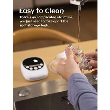 X-Bosak Nasal Aspirator for Baby, Hospital Grade, Electric Nose Sucker with Adjustable 9 Levels Suction, Rechargeable with Night Light and Nursery Rhyme, White