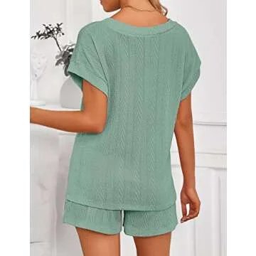 Stylish MEROKEETY Womens Cable Knit Pajama Set - Shop Now!