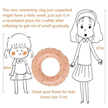 23'' Inflatable Pool Ring Floats for Kids Summer Fun