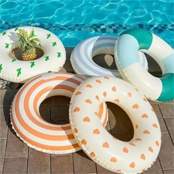 23'' Inflatable Pool Ring Floats for Kids Summer Fun